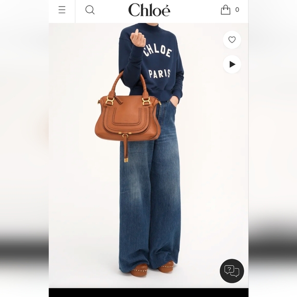 Chloe Marcie Medium Satchel Bag - Picture 8 of 17